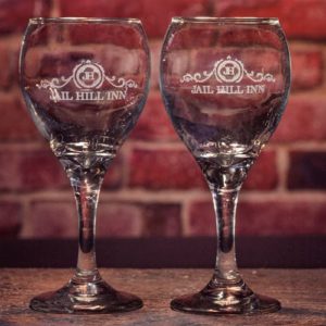 Jail Hill Etched Wine Glasses