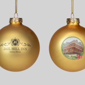 Jail Hill, Galena, Illinois, Round Christmas Holiday Ornament