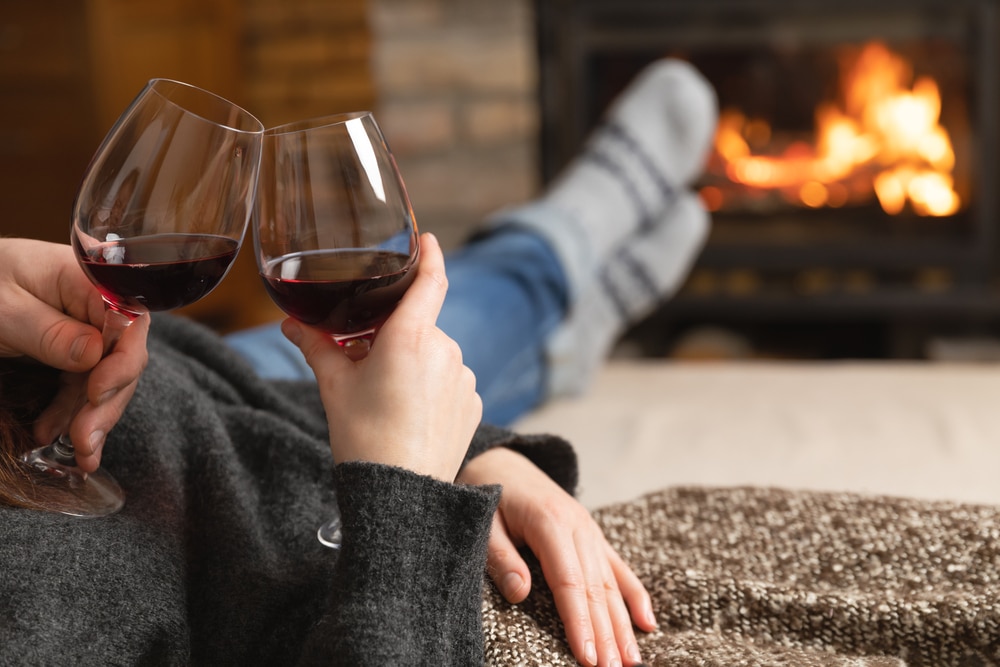 Relax and unwind with a glass of wine by the fire at our Galena Bed and Breakfast one of the most romantic getaways in Illinois