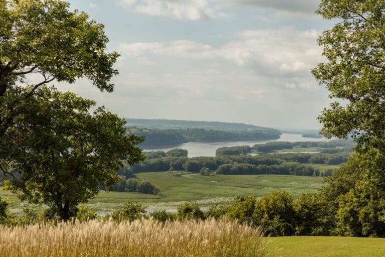 Views of the Mississippi River from one of the many hiking trails in Galena IL