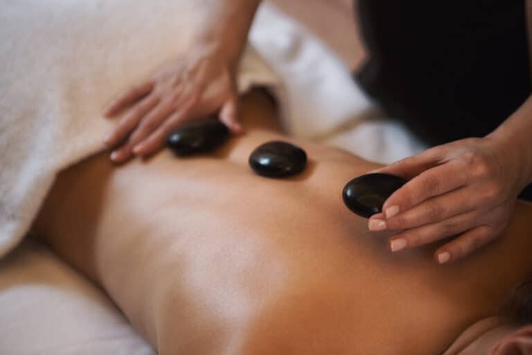 Hot Stone Massage, like something you'd experience at a Galena Day Spa
