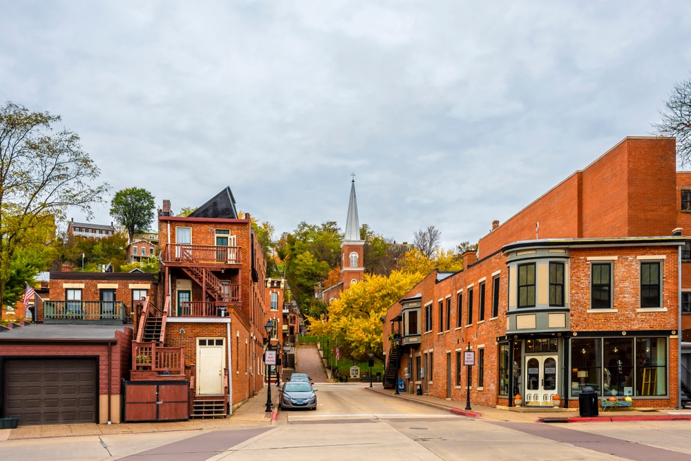 Beautiful historic streets of downtown Galena, just steps from our Bed and Breakfast in Galena, IL