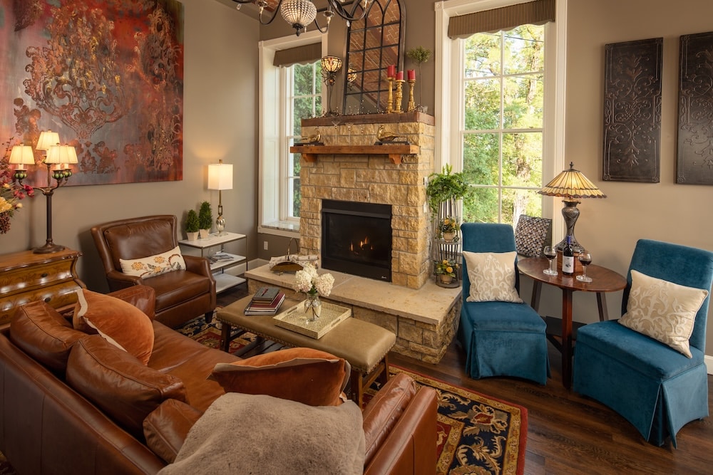 Cozy guest room at Jail HIll Inn, the best place to stay in Galena, IL