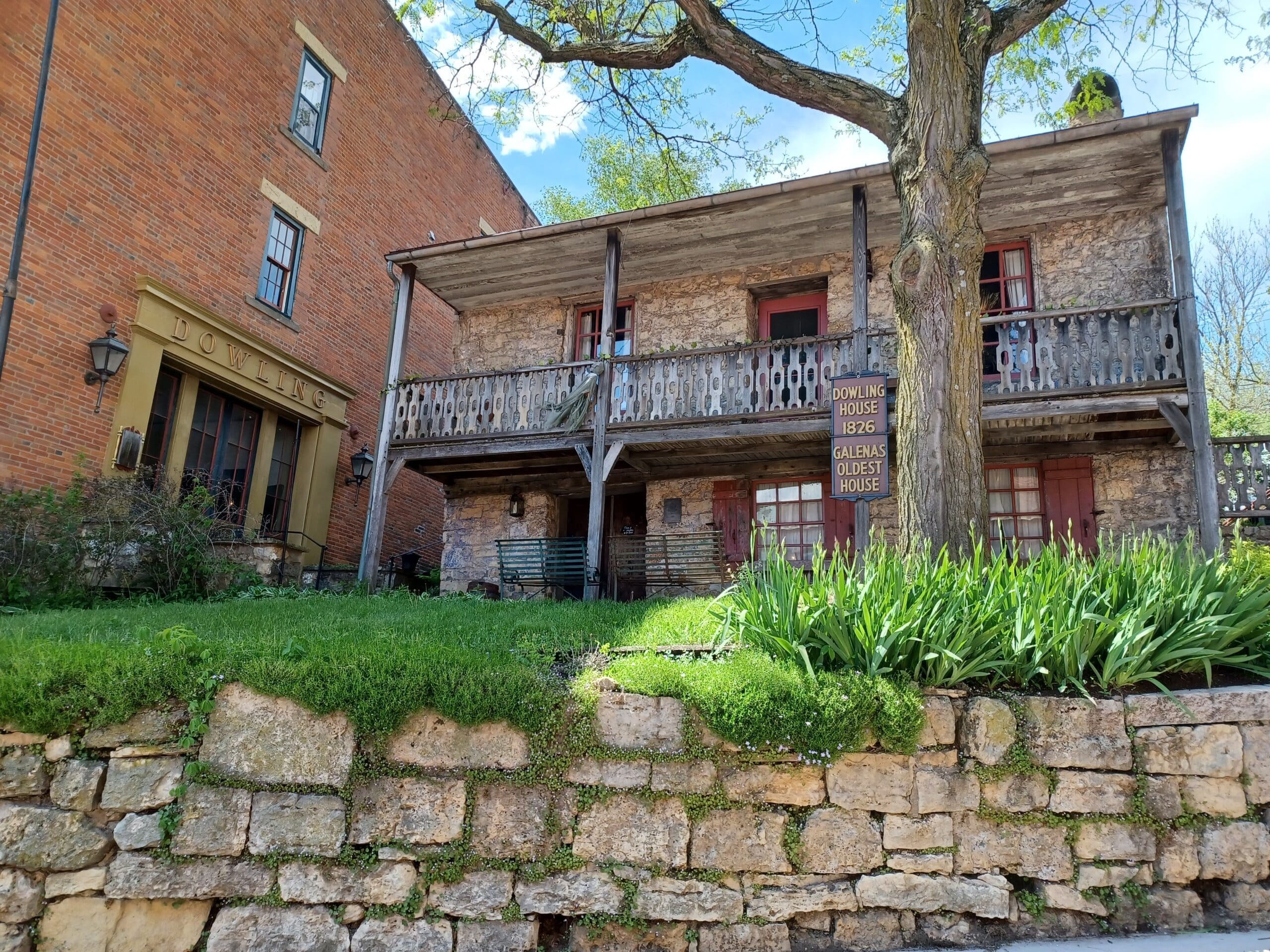 Exterior of the Dowling House in Galena Illinois